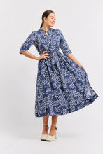 Load image into Gallery viewer, Serena Martini Linen Dress in Navy by Alessandra
