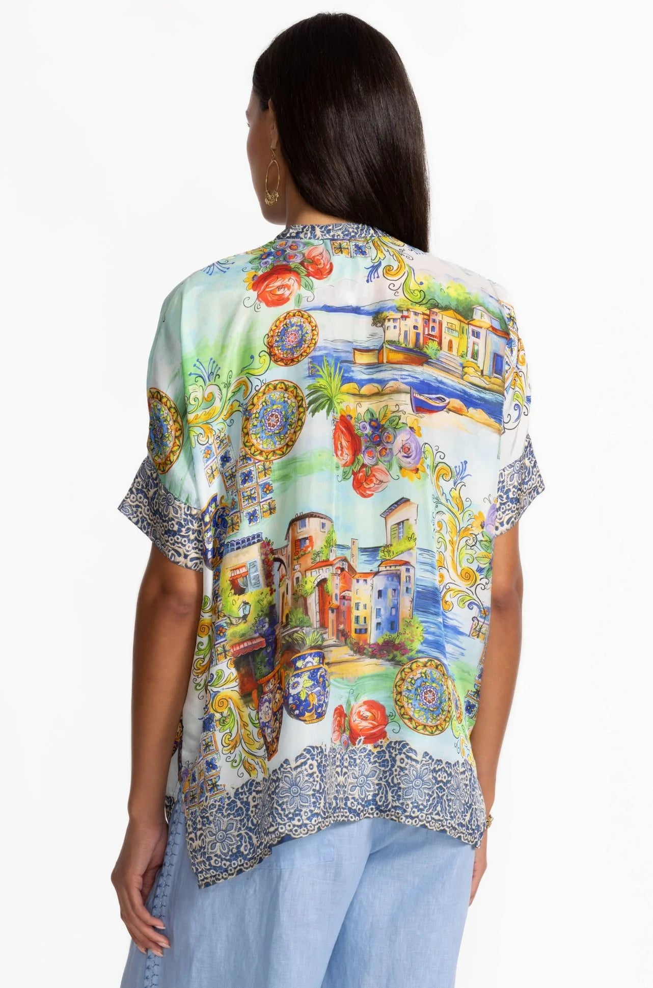 Shiro Blouse in Christy by Johnny Was