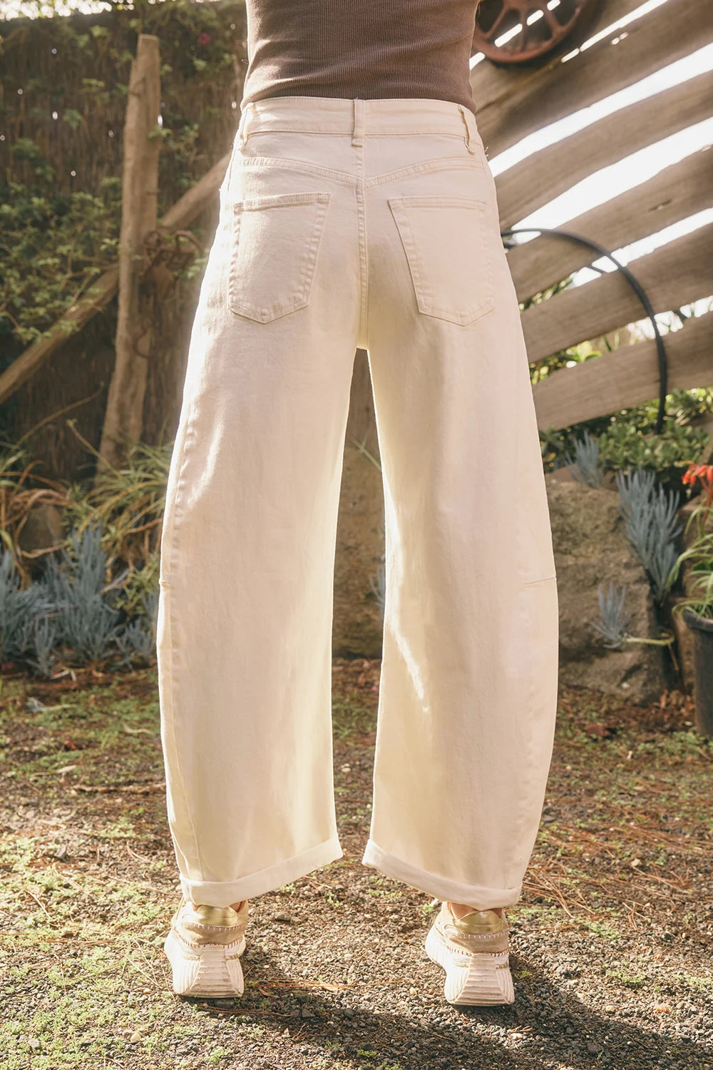 Idaho Barrel Jean in Ecru by Italian Star