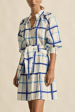 Load image into Gallery viewer, Elated Dress in Azure Check by Zoe Kratzmann
