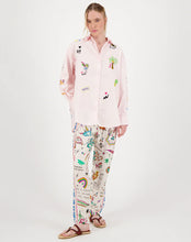 Load image into Gallery viewer, Madison Pink Oversized Embroidered Shirt
