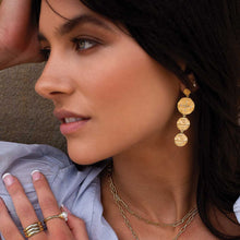Load image into Gallery viewer, Halcyon Hanging Earrings in Gold by Murkani
