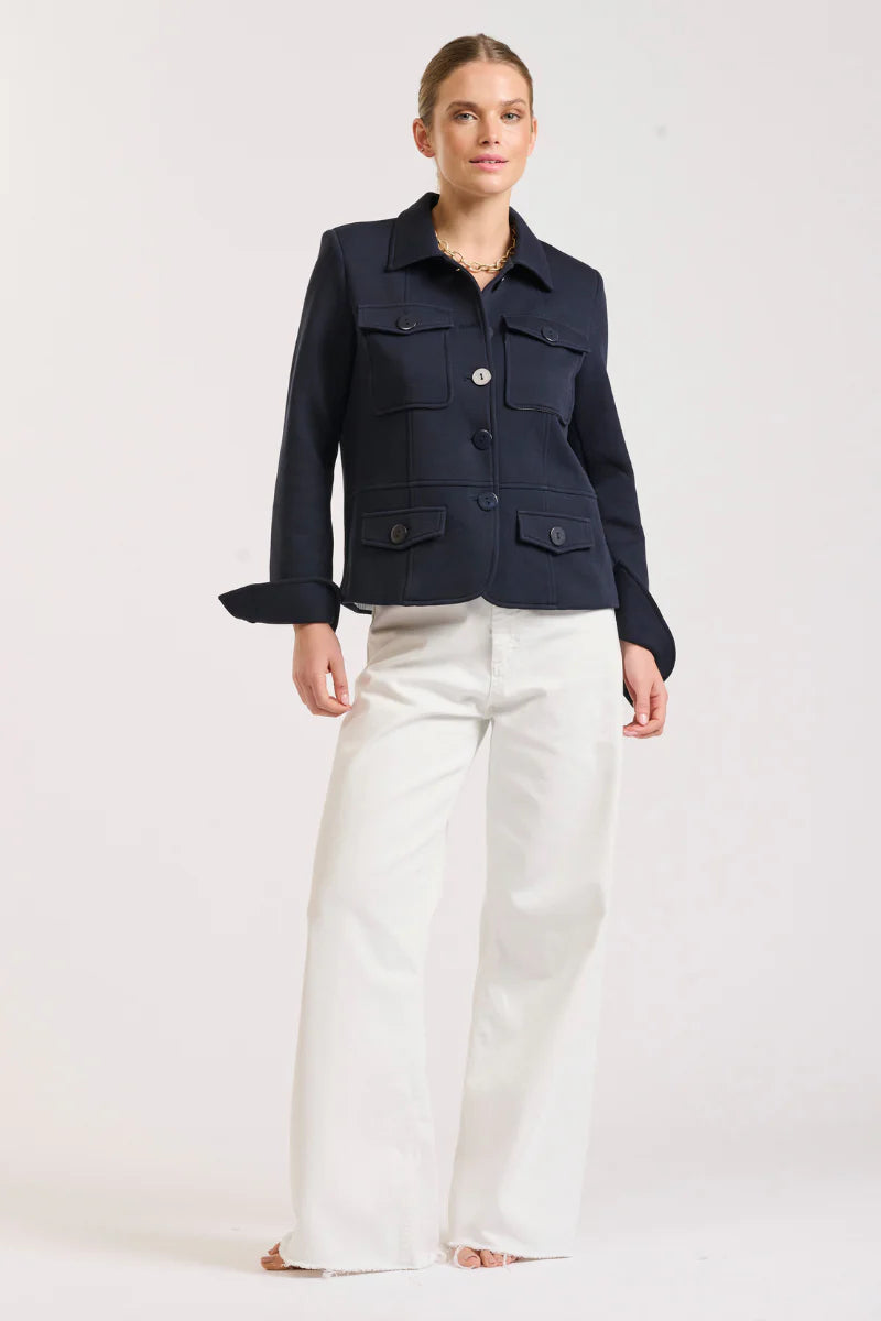 Hemming Scuba Jacket in French Navy by Shirty