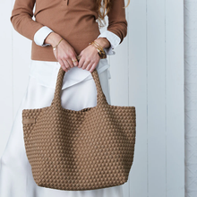Load image into Gallery viewer, Large Capri Tote in Latte by Mon Milou
