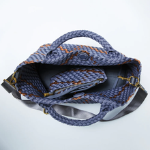 Load image into Gallery viewer, Amsterdam Crossbody Tote in Grey Blue/Copper by Mon Milou
