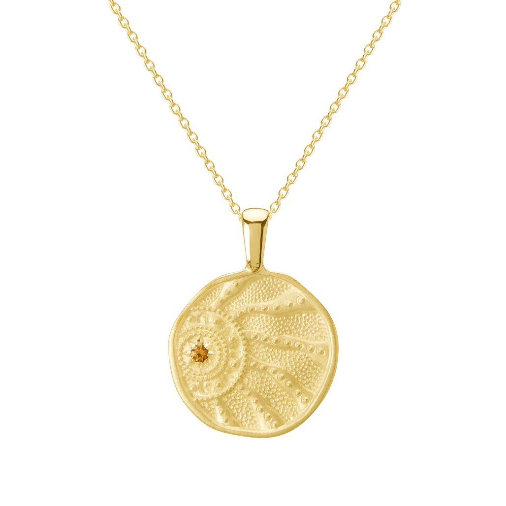 Sun Spirit Necklace in Gold by Murkani