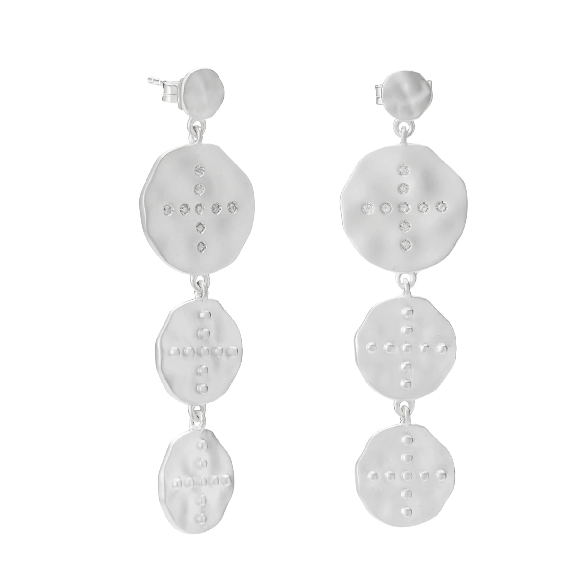 Halcyon Hanging Earrings in Silver by Murkani