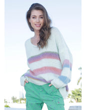 Load image into Gallery viewer, Striped Brushed Sweater in Mint by Miss Goodlife

