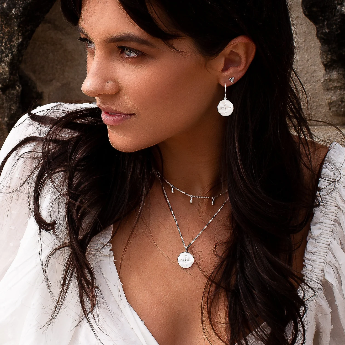 Halcyon Pendant Necklace in Silver by Murkani