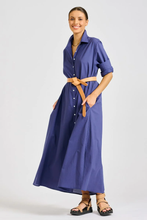 Load image into Gallery viewer, Luna Long  Shirt Dress in Navy by Shirty
