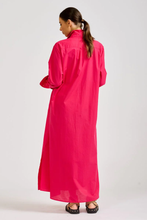Load image into Gallery viewer, Luna Long  Shirt Dress in Raspberry by Shirty
