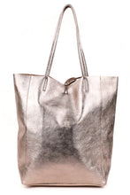 Load image into Gallery viewer, Large Metallic Tote in Old Gold by Maison Fanli
