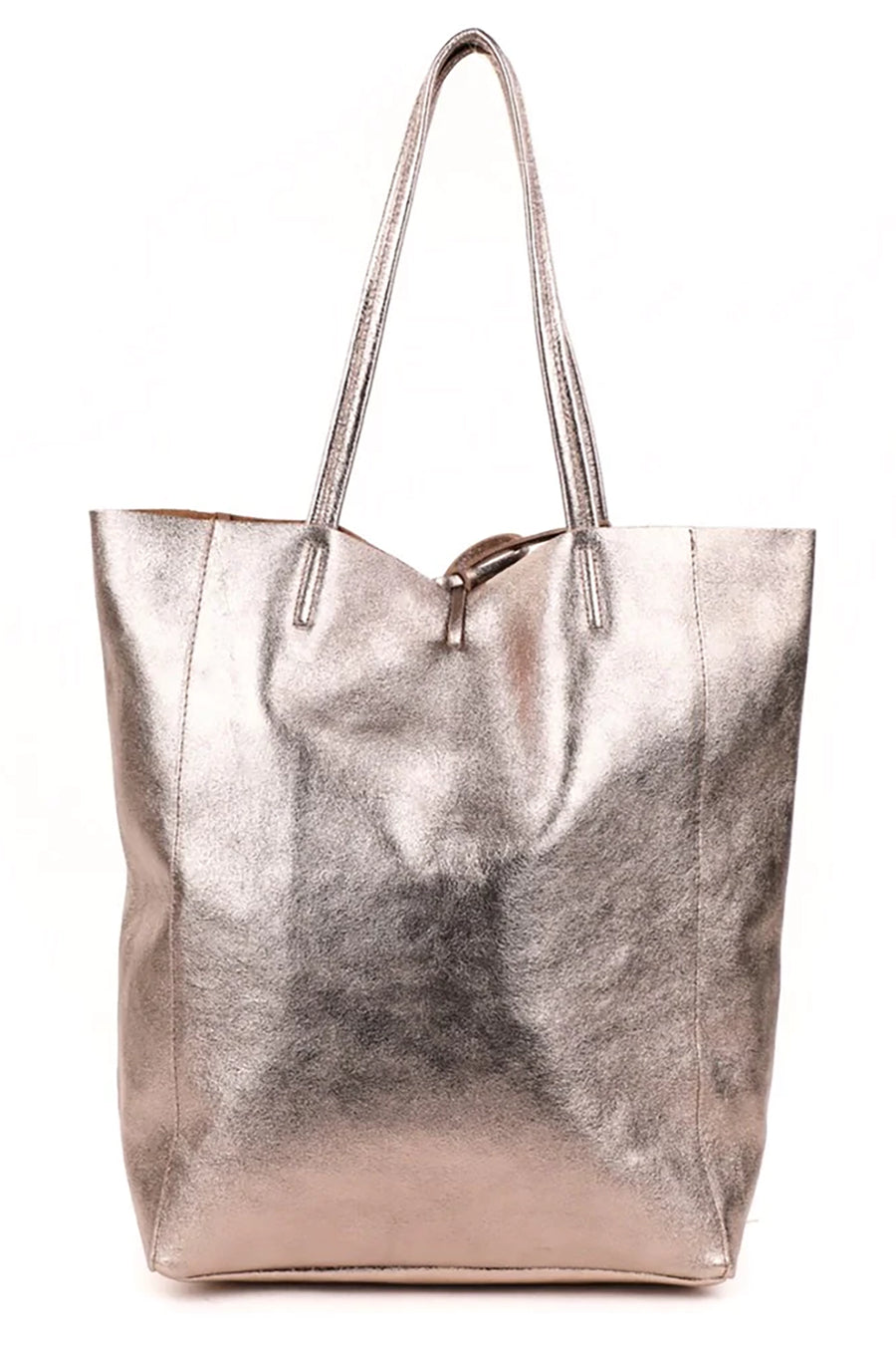 Large Metallic Tote in Old Gold by Maison Fanli