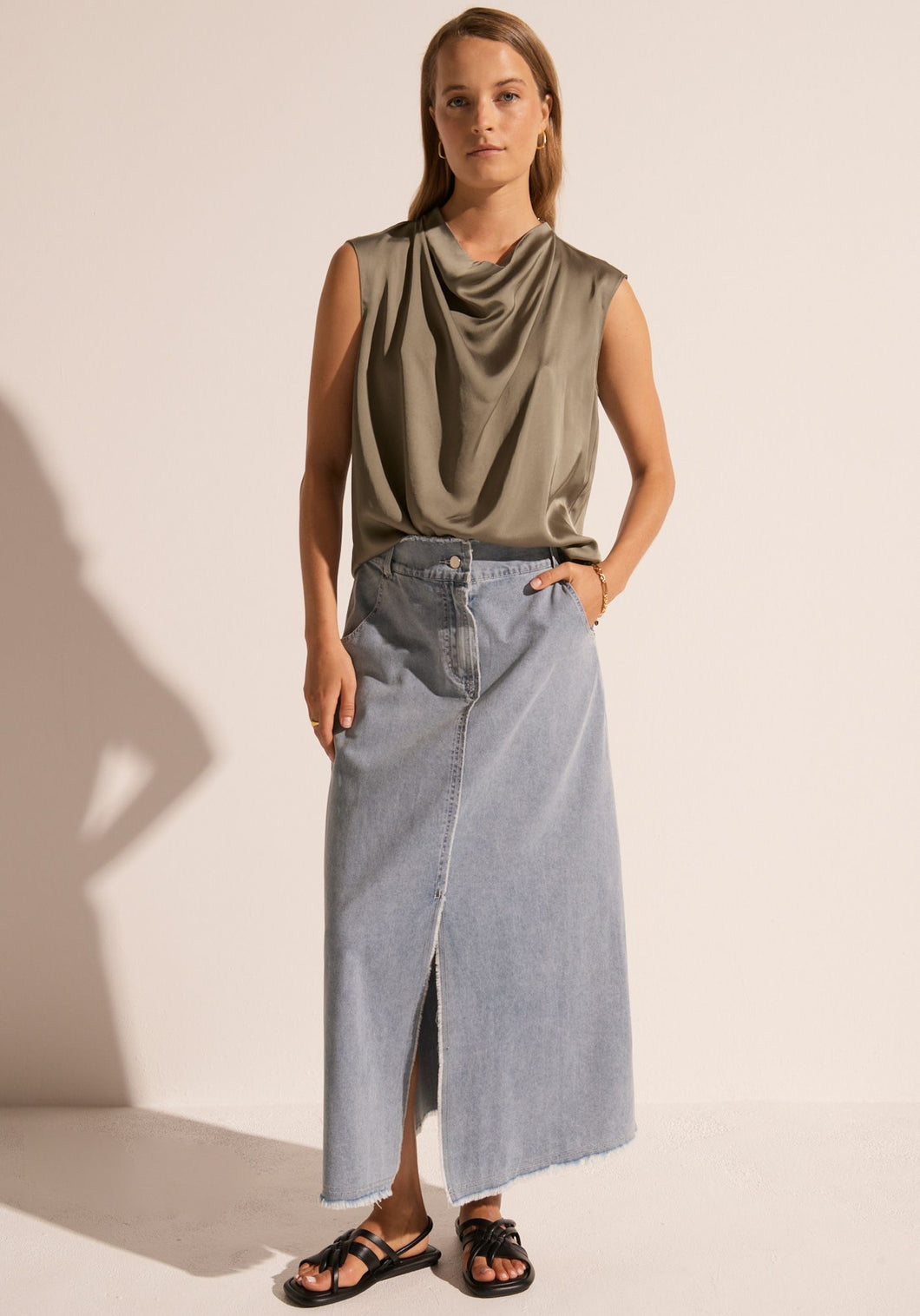 Clese Top in Khaki by POL