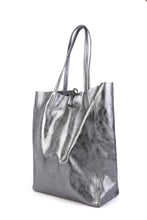 Load image into Gallery viewer, Large Metallic Tote in Grey by Maison Fanli
