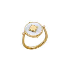 Load image into Gallery viewer, Temple Moon Ring with MOP in Gold by Murkani
