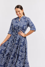 Load image into Gallery viewer, Serena Martini Linen Dress in Navy by Alessandra
