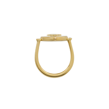 Load image into Gallery viewer, Temple Moon Ring with MOP in Gold by Murkani
