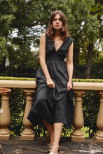 Load image into Gallery viewer, Lucia Linen Dress in Black by Alessandra
