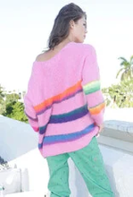 Load image into Gallery viewer, Striped Brushed Sweater in Pink by Miss Goodlife
