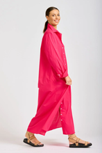 Load image into Gallery viewer, Luna Long  Shirt Dress in Raspberry by Shirty
