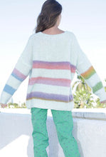 Load image into Gallery viewer, Striped Brushed Sweater in Mint by Miss Goodlife
