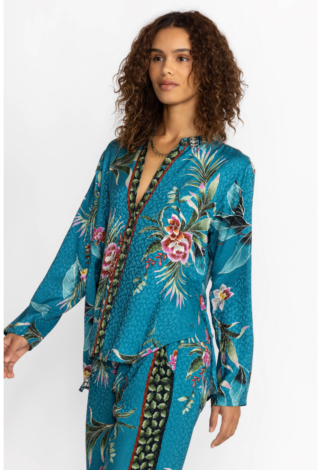 Lagoon Belinda Button Up Shirt by Johnny Was