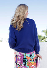 Load image into Gallery viewer, Namaste Crew Sweatshirt in Blue by Miss Goodlife
