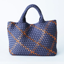 Load image into Gallery viewer, Amsterdam Crossbody Tote in Grey Blue/Copper by Mon Milou

