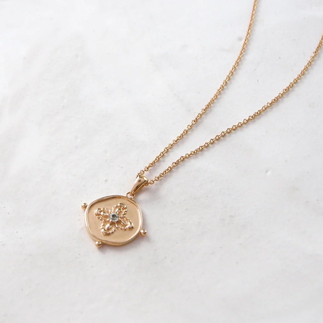 Sahara Medallion Necklace in Gold by Murkani