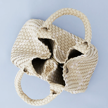 Load image into Gallery viewer, Amsterdam Crossbody Tote in Beige/Gold by Mon Milou
