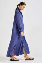 Load image into Gallery viewer, Luna Long  Shirt Dress in Navy by Shirty
