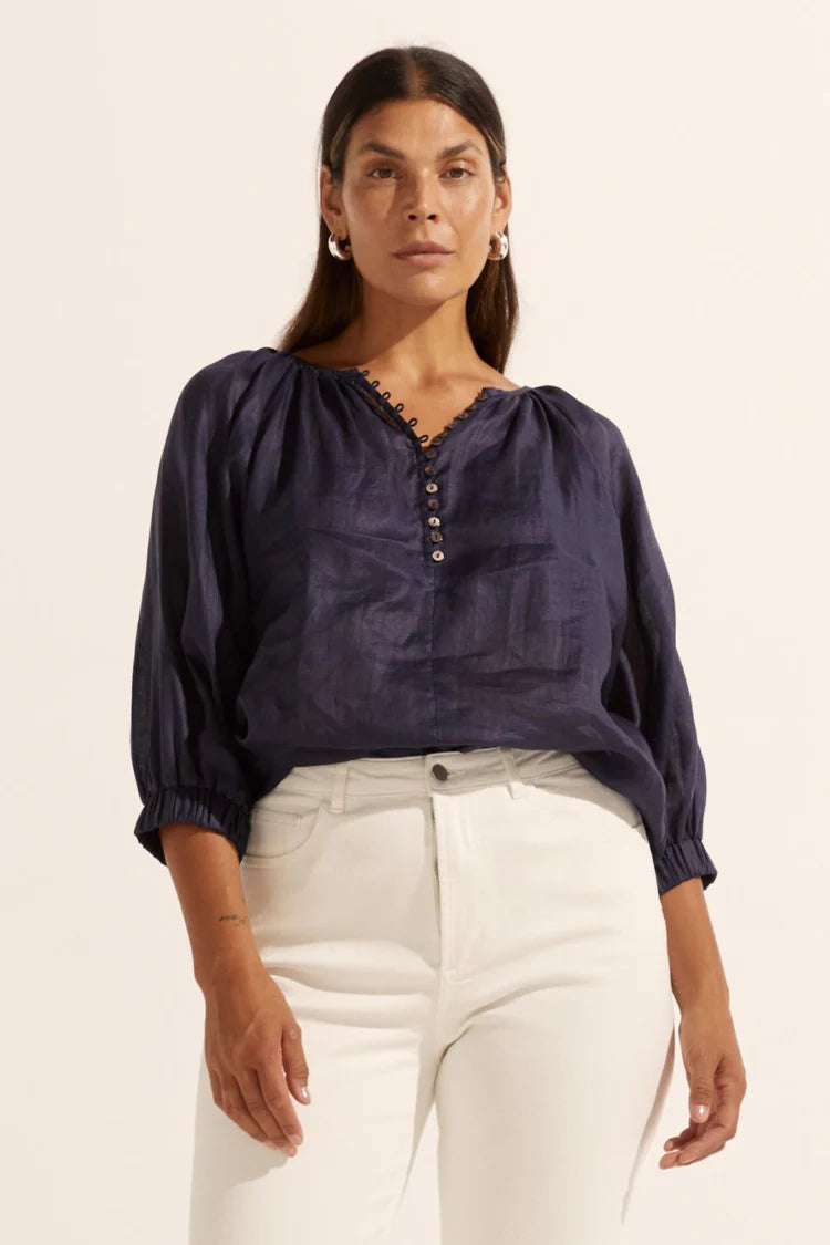 Imbue Top in Indigo by Zoe Kratzman