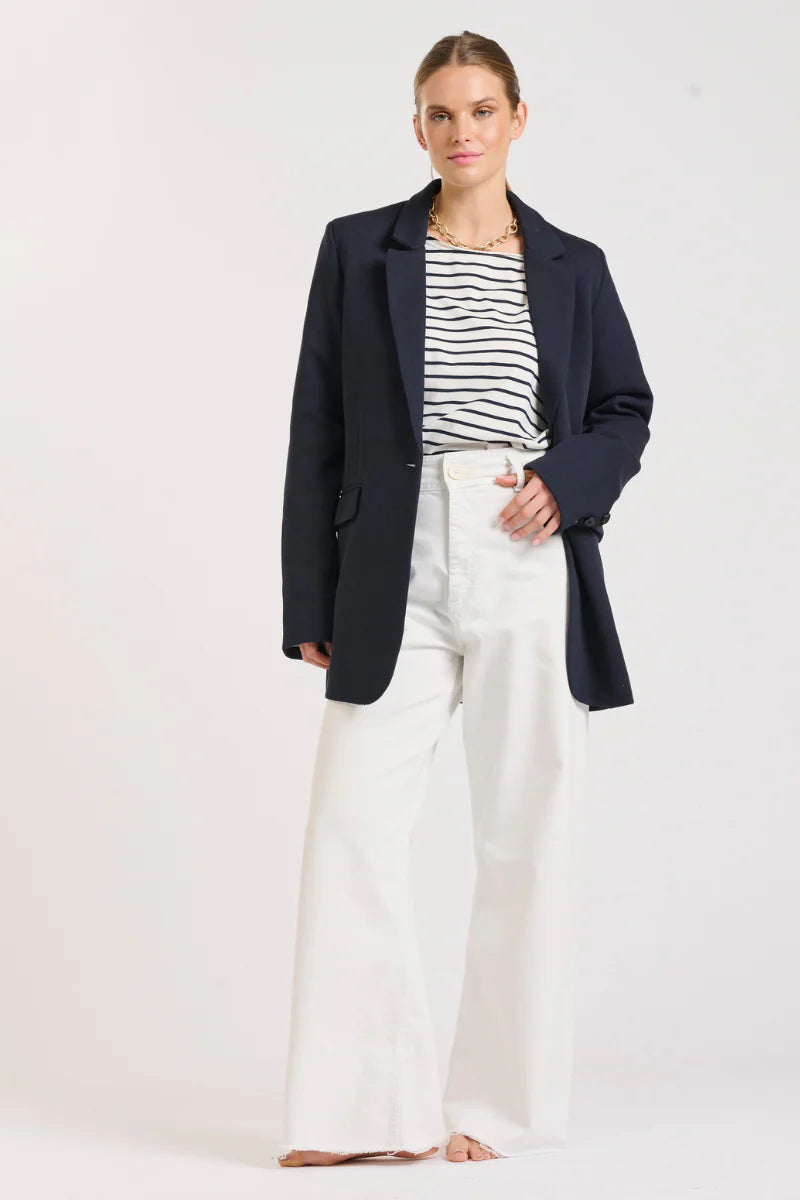 Iris Scuba Blazer in French Navy by Shirty
