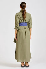 Load image into Gallery viewer, Luna Long  Shirt Dress in Khaki by Shirty
