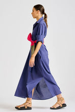 Load image into Gallery viewer, Luna Long  Shirt Dress in Navy by Shirty
