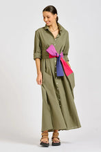 Load image into Gallery viewer, Luna Long  Shirt Dress in Khaki by Shirty
