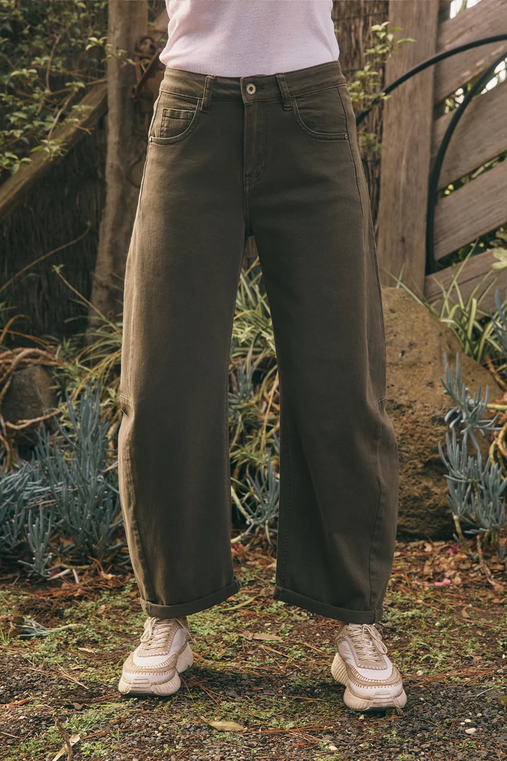 Idaho Barrel Jean in Military by Italian Star
