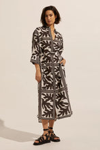 Load image into Gallery viewer, Pinpoint Dress in Frond Choc by Zoe Kratzmann
