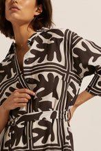Load image into Gallery viewer, Pinpoint Dress in Frond Choc by Zoe Kratzmann
