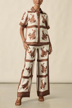 Load image into Gallery viewer, Pixel Top in Coffee Collage by Zoe Kratzmann
