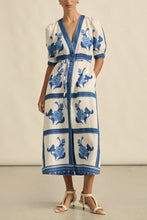 Load image into Gallery viewer, Portrait Dress in Azure Collage by Zoe Kratzmann

