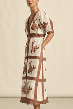 Load image into Gallery viewer, Portrait Dress in Coffee Collage by Zoe Kratzmann
