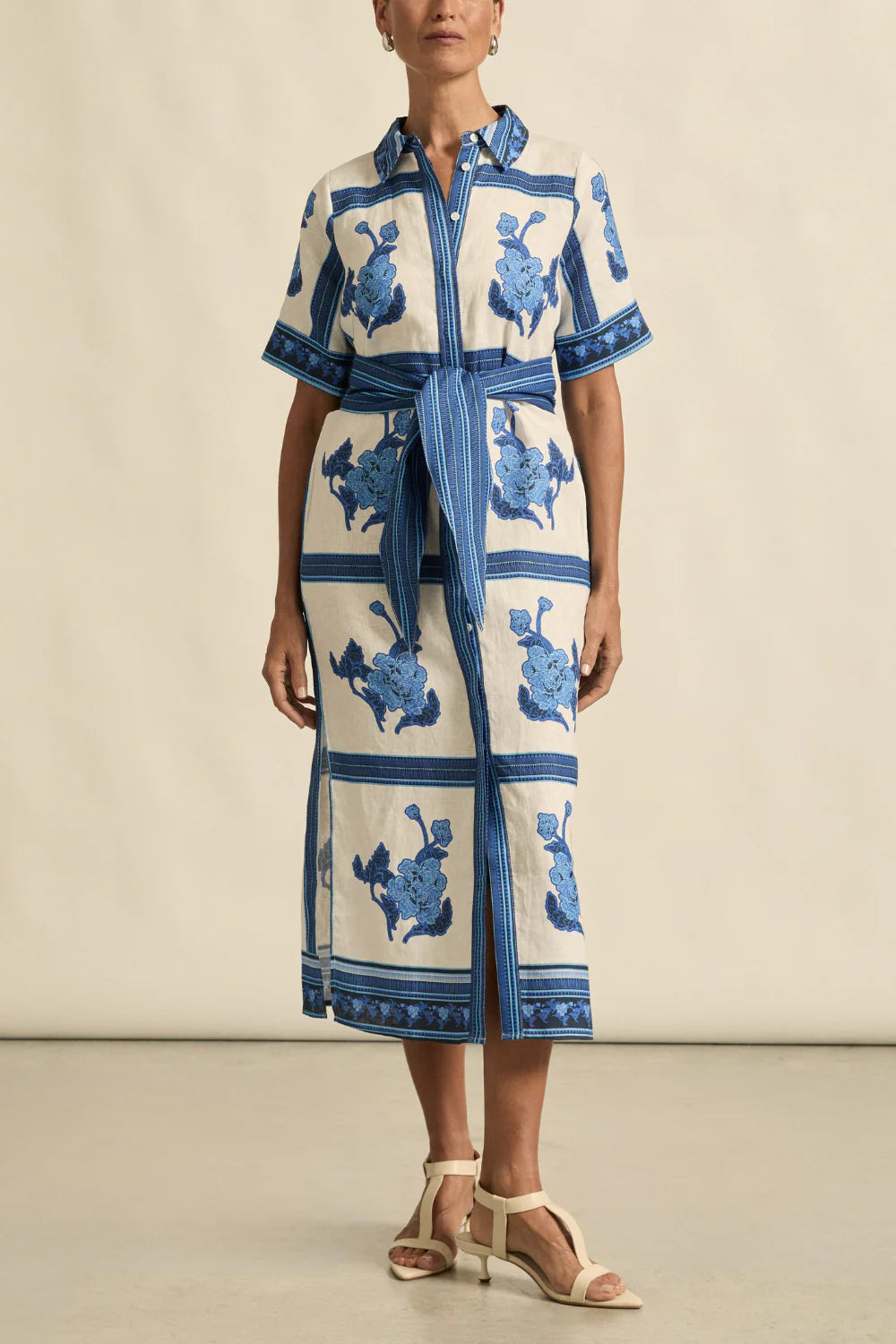 Roam Dress in Azure Collage by Zoe Kratzmann