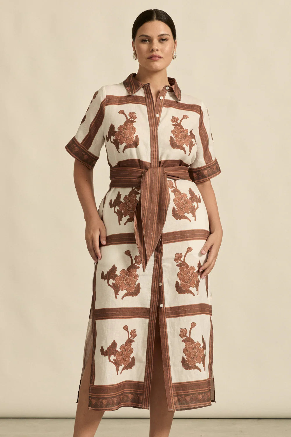 Roam Dress in Coffee Collage by Zoe Kratzmann