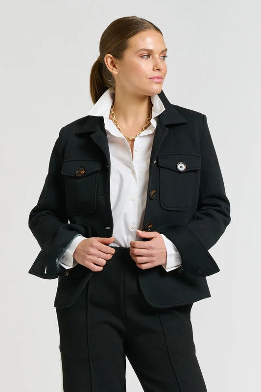 Hemming Scuba Jacket in Black by Shirty