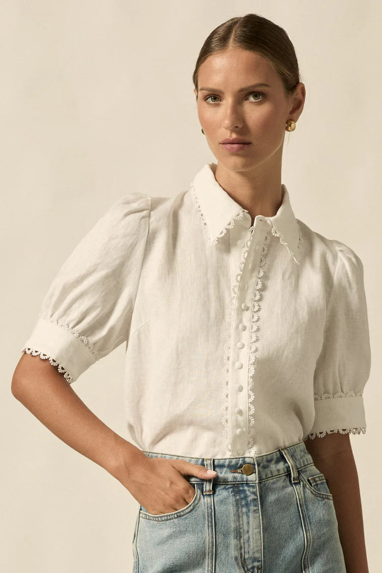 Tether Top in Porcelain by Zoe Kratzmann