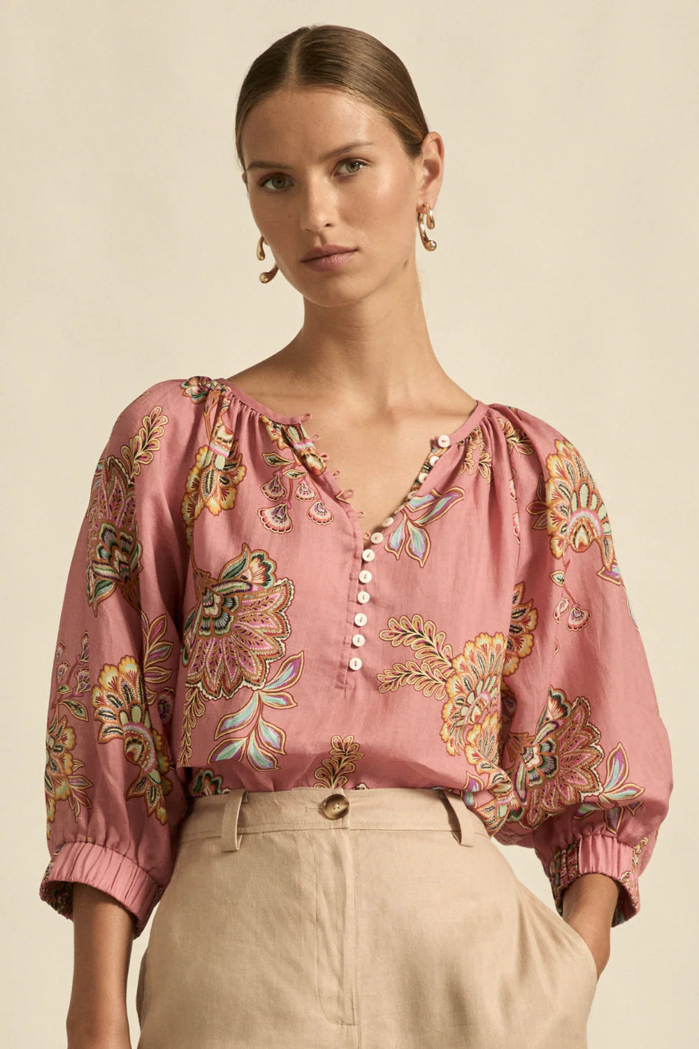 Tranquil Top in Kgari Bloom by Zoe Kratzmann