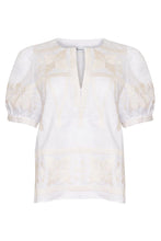 Load image into Gallery viewer, Venture Top in Porcelain Embroid by Zoe Kratzman
