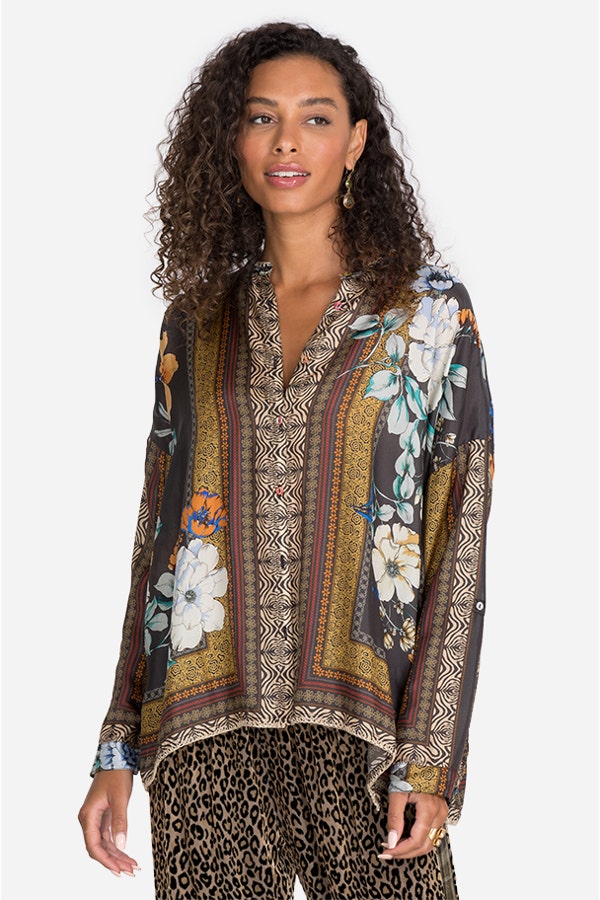 Golden Raquel Button Down Shirt by Johnny Was